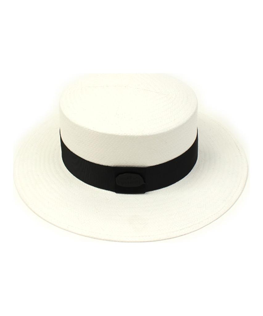 Yunibeosyeolkemiseuteuli White Flat Long Panama Hat Bk Panama Hat