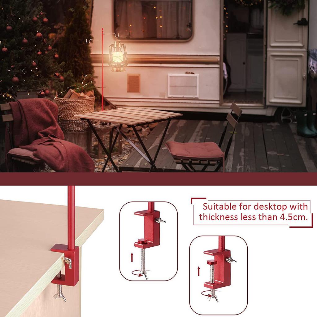 Portable Aluminum Camping Light Stand - Folding Outdoor Lamp Pole