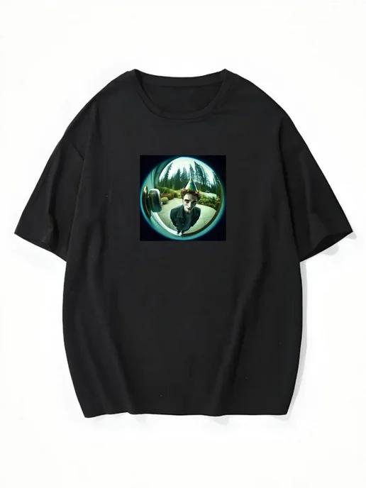 Oversized T-shirt with Twilight print 2XL