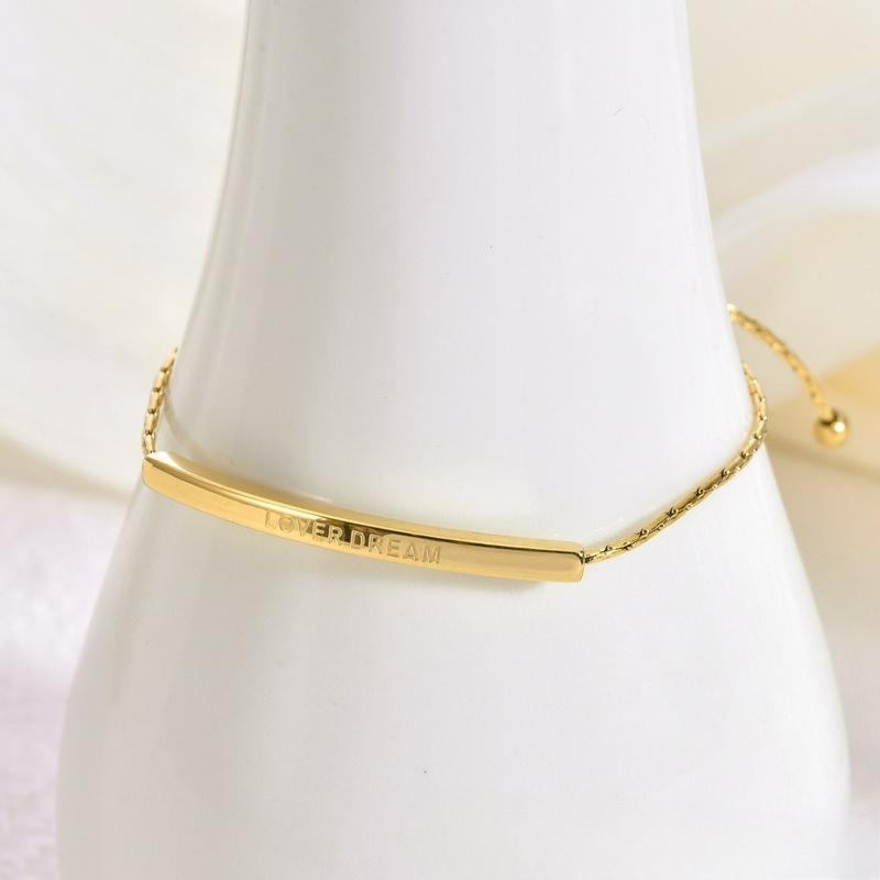 Stylish Simple and Versatile Titanium Steel Bracelet Niche Adjustable Jewelry