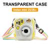 [Film Lab] Instax Mini 25/26+ Transparent Case Camera Protective Case with Strap CAA06