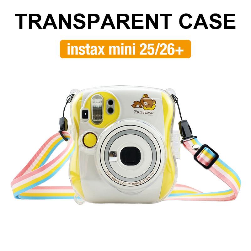 [Film Lab] Instax Mini 25/26+ Transparent Case Camera Protective Case with Strap CAA06