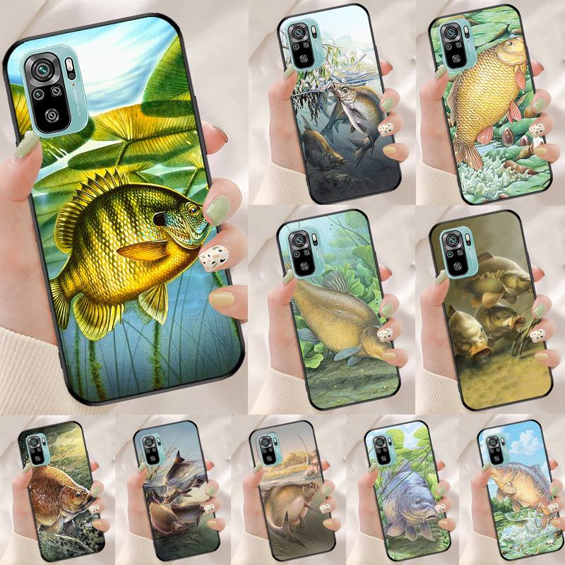 Carps Fish Fishing Cover For Xiaomi Redmi Note 14 13 12 9 10 11 Pro 9S 10S 11S 12S Redmi 14C 10C 12C 13C Case