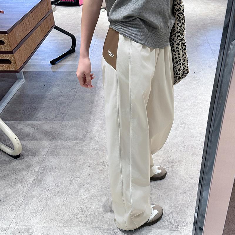 

Темно-синие рабочие брюки для женщин на лето Новые облегающие контрастного цвета Быстросохнущие тонкие американские спортивные брюки с высокой посадкой 2XL серый