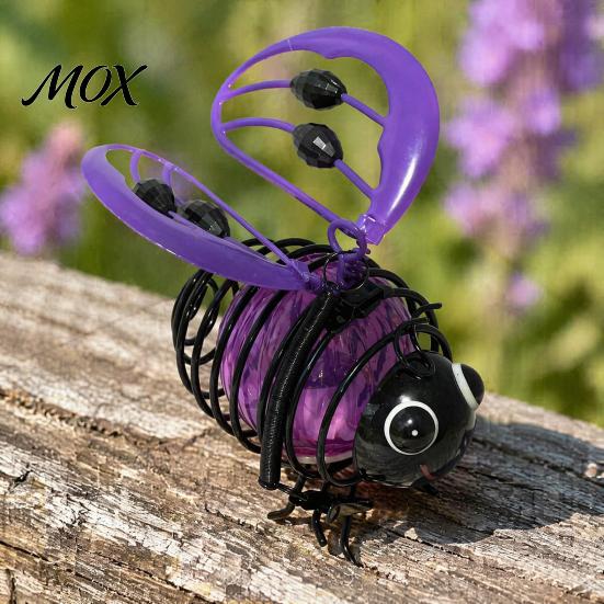 Wetterfeste Garten-Bienenleuchten, Solarbetriebene Hängelichter, Metall-Wackel-Federschmuck, Skurrile Hofdekorationen, IP65 Wasserdichte Lichterketten für