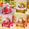 Childrens Puzzle Toy Transparent Gear Cartoon Bear Push Car For Parent Child Interaction