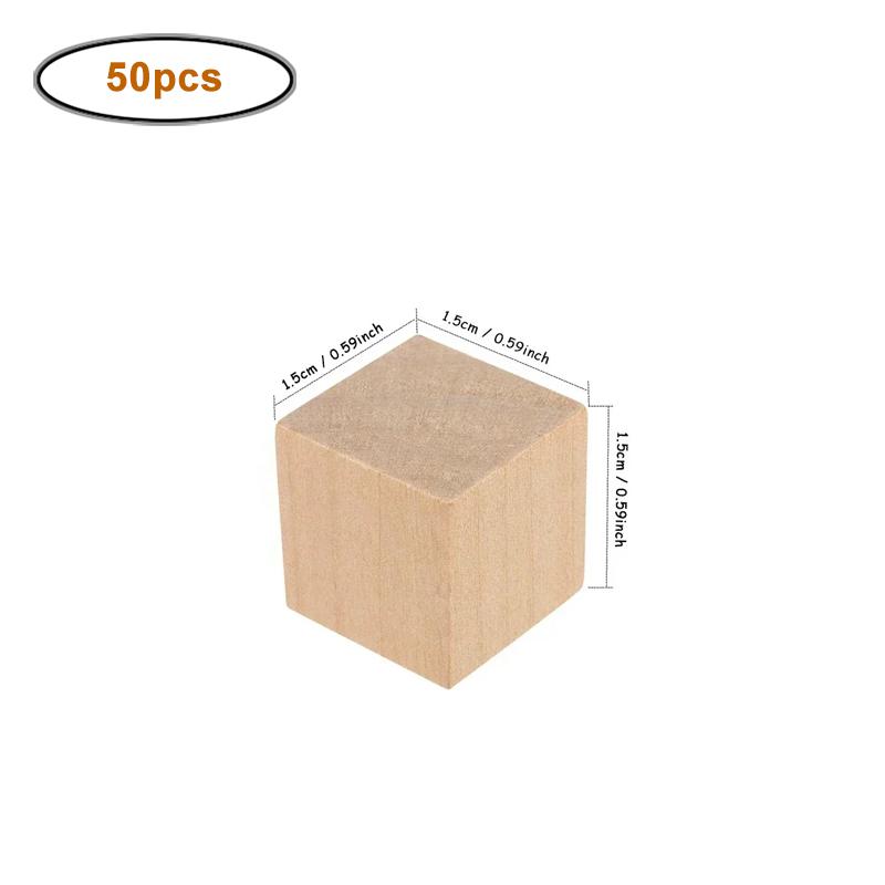 1-5cm Natural Blank Wooden Blocks, Unfinished Pine Wood Cube for DIY Craft Art, Painting, Home Decor, Puzzle Making, Baby Shower