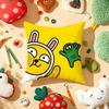 Cushion Cover Plush Fabric Soft Double-Sided Printed Sofa Warm Winter Home Gift Pillow Cover C-Choonsik Kakao Kakaotalk