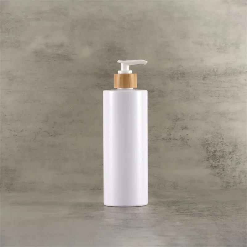 300/400/500ml Soap Dispenser Bottle Bamboo Shampoo Body Wash Conditioner With Bamboo Wood Pump Head Refill Lotion Sub Bottling