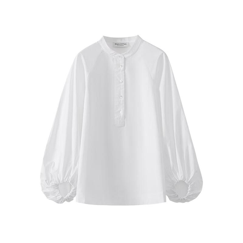 Marc O Polo Women s Pure Cotton Half-Placket Lantern Sleeve Shirt 32