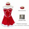 Fashion Gold Velvet Christmas Dress Santa Hat with Cloak Cosplay Christmas Outfit Santa Claus Fancy Party Dress Xmas Suit