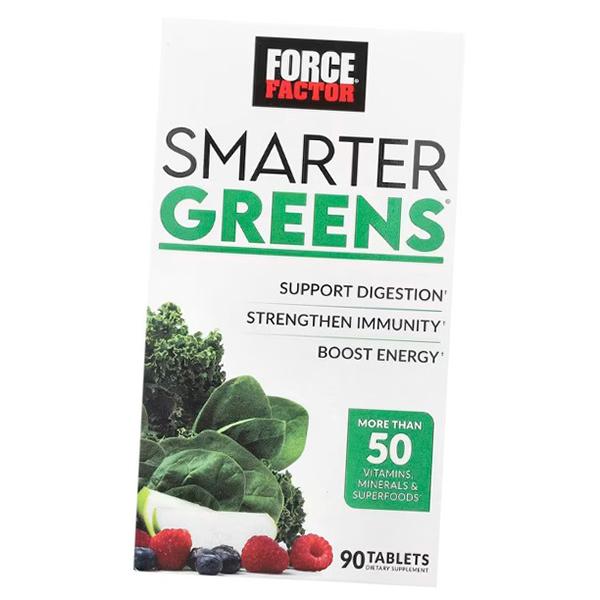

Multivitamins and extracts from vegetables and fruits, Smarter Greens, Force Factor 90tab (36641010) 90tab