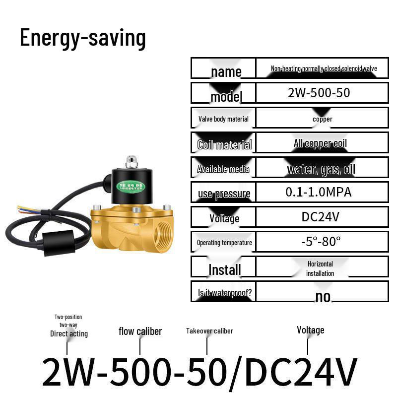 Válvula Solenoide Eléctrica - 1 Pulgada, 4 Puntos, Normalmente Cerrada, 12V/24V/220V Control de Agua y Drenaje