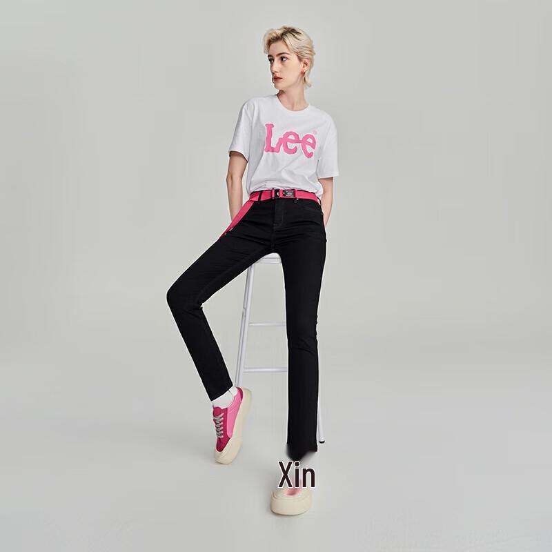 Lee 433 Slim High-Waist Black Jeans for Women