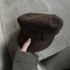 Осень Новая Ретро Британский Стиль Газетчика Высококачественная Замшевая Восьмиугольная Шляпа Подчеркивающая Лицо Модная Шляпа Художника