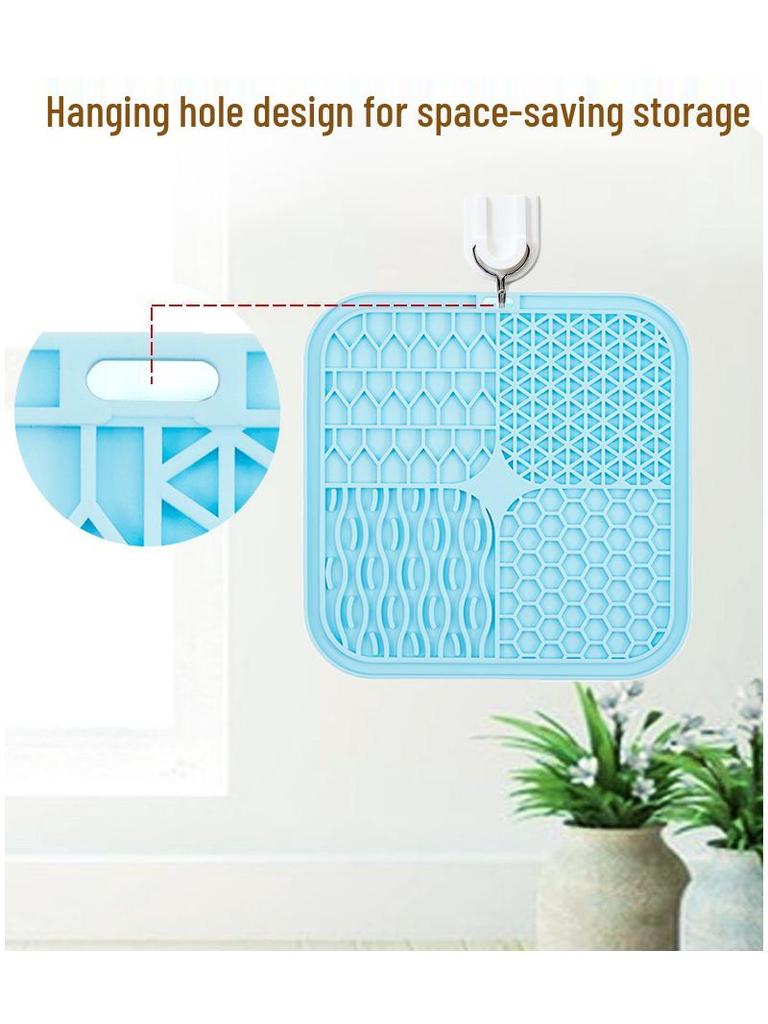 Silicone Pet Lick Pad & Slow Feeder Placemat with Suction Cups