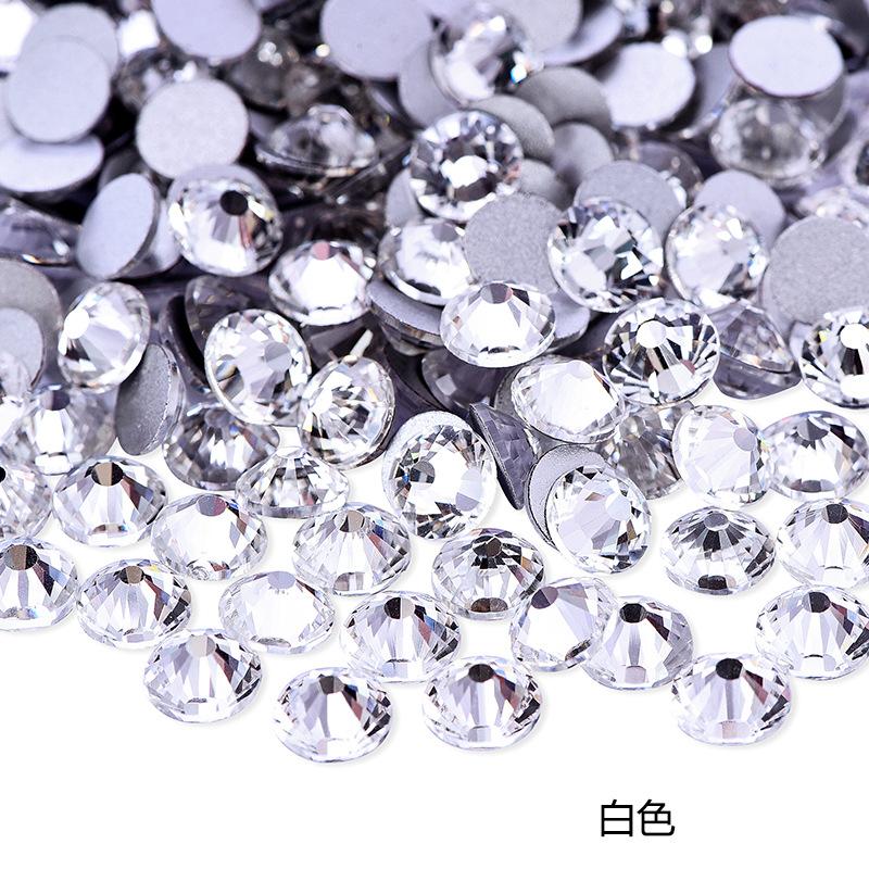 

Стеклянный плоский бриллиант, украшения с бриллиантами для дизайна ногтей, аксессуары для кукол своими руками, чехол для мобильного телефона, наклейка, бриллиант, круглый кристалл, международная торговля бриллиантами SS6 about 2.0mm 1440 pieces