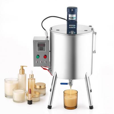 Liquid Filling Machine, 30 L Hopper, Heating & Mixing Bottle Filler, for Candle Wax, Lipstick Paste, Lipstick, Stainless Steel Tank