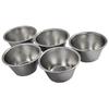 KAI [Pudding Cup Container Set] Pudding and Jelly Stainless Steel Mold Large Set of 5 Made in Japan DL6234