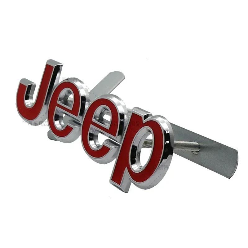 For JEEP Ranegade Patriot Wrangler Grand Cherokee Copass Trail Hawk Rubicon Liberty Metal Front Grille Emblem Logo Badge Decals ALY1