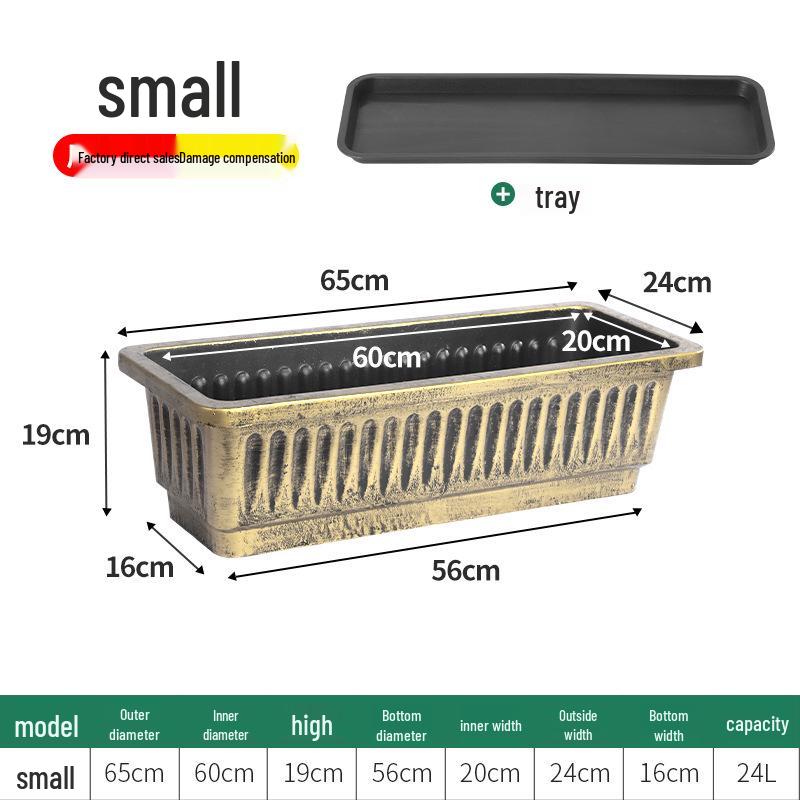 Large Rectangular Plastic Balcony Planter with Free Shipping