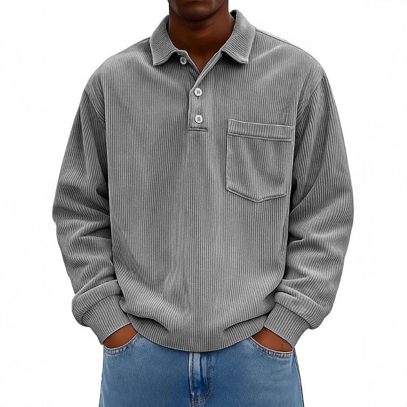 

Long Sleeve Lapel Shirt Men s Corduroy Long Sleeve Shirt Autumn and Winter Retro Casual Kaji Trend XXXL