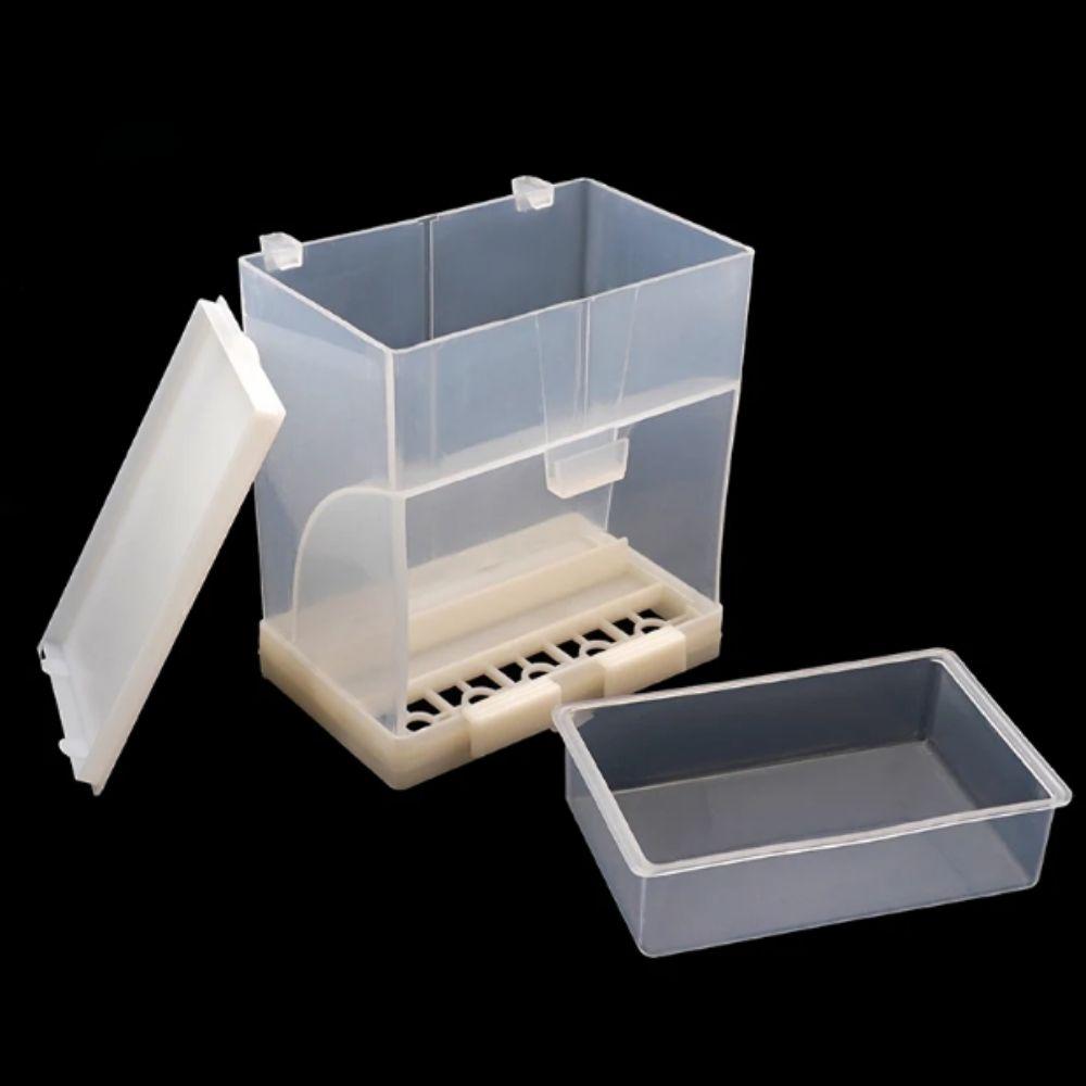 Splash Proof Automatic Bird Feeder Plastic Parrot Cage Hanging Feeder  For Tiger Skin Peony Parrots