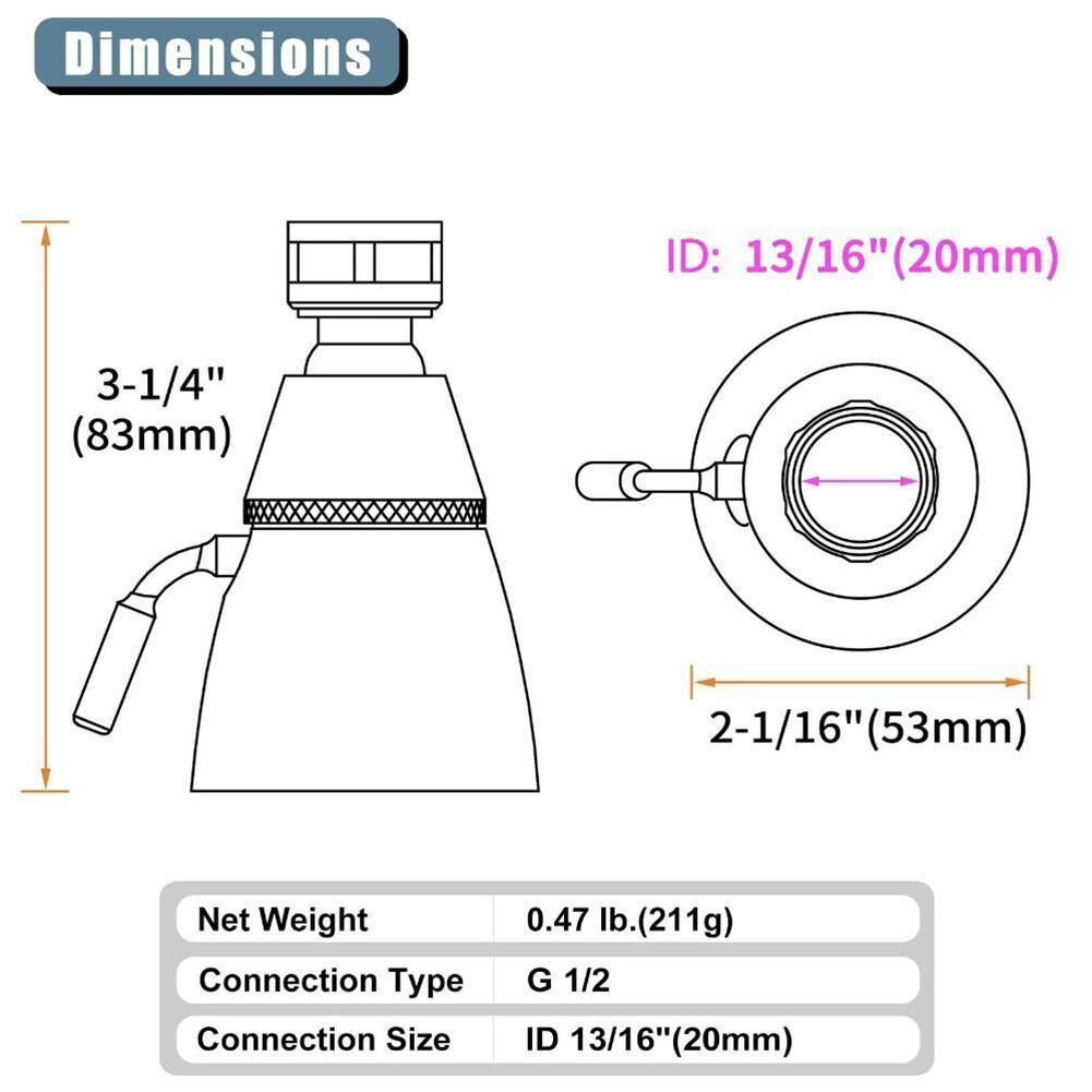 360 Degree Rotary Shower Heads Adjusted Detachable Water Saver