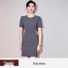 2025 Women's Short-Sleeve Professional Dress with Pockets - Summer Office Workwear