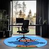 Mr. Men and Little Miss Printed Round Rug Carpet Chair Rug Area Rug Entryway Doormats,for Office Chair Living Room Bedroom Kitchen Room.
