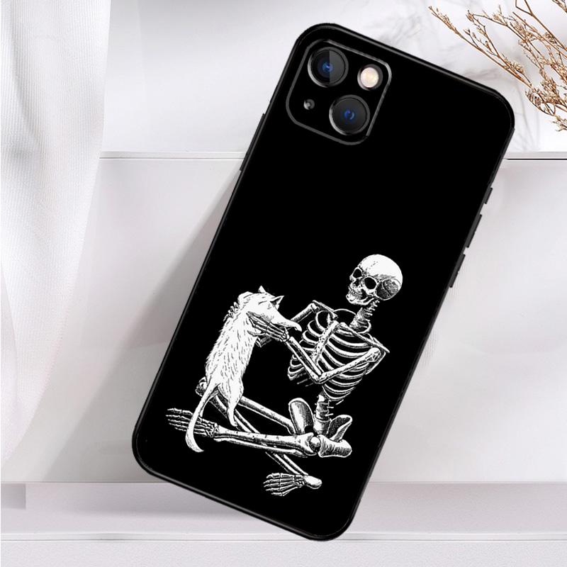 Aesthetics Skeleton Shockproof Case For iPhone 17 15 16 Pro Max 11 14 Plus 12 13 Mini 16e 17 Air Phone Cover