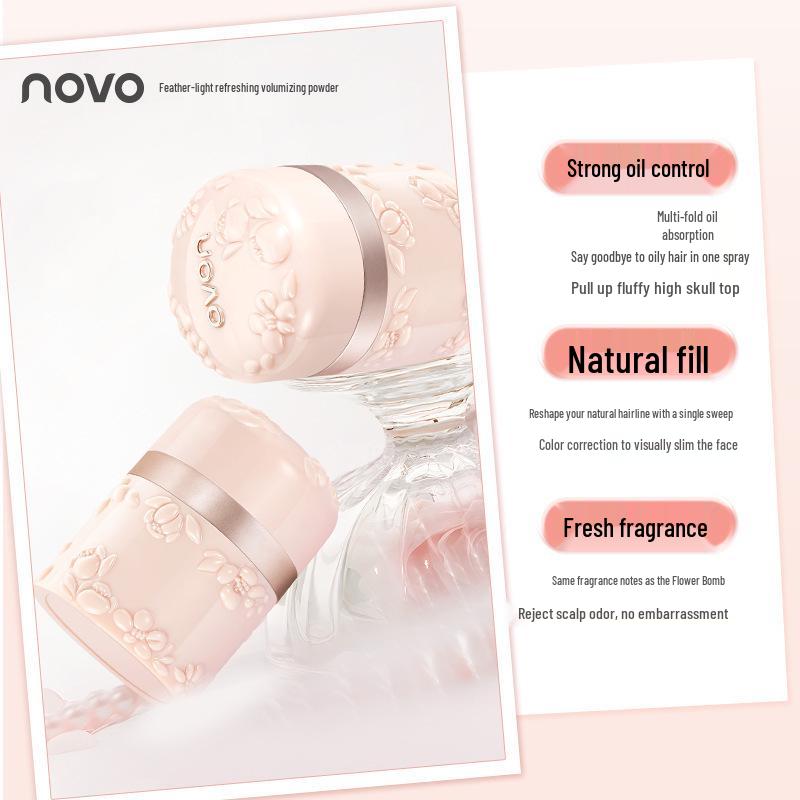 NOVO Flower Series Feather-light Volumizing Powder for Fluffy, Oil-Controlled, Bronzed Bangs