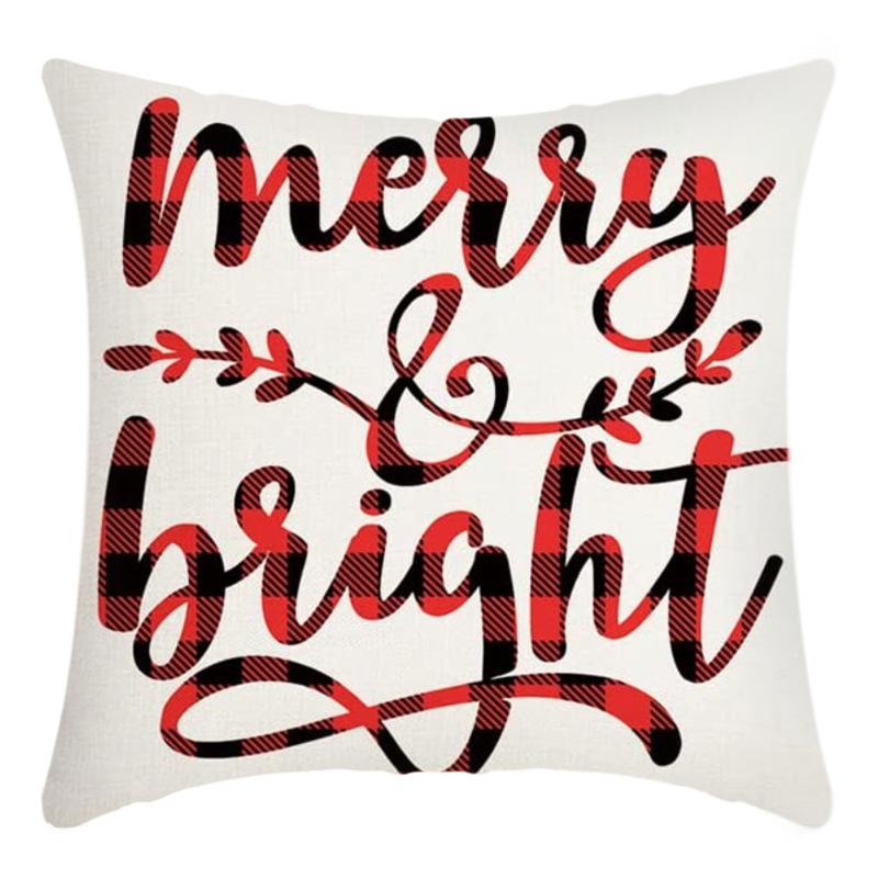 New Christmas Santa Claus Pillowcase Home Sofa Cushion Car Cushion Cartoon Christmas Pillowcase