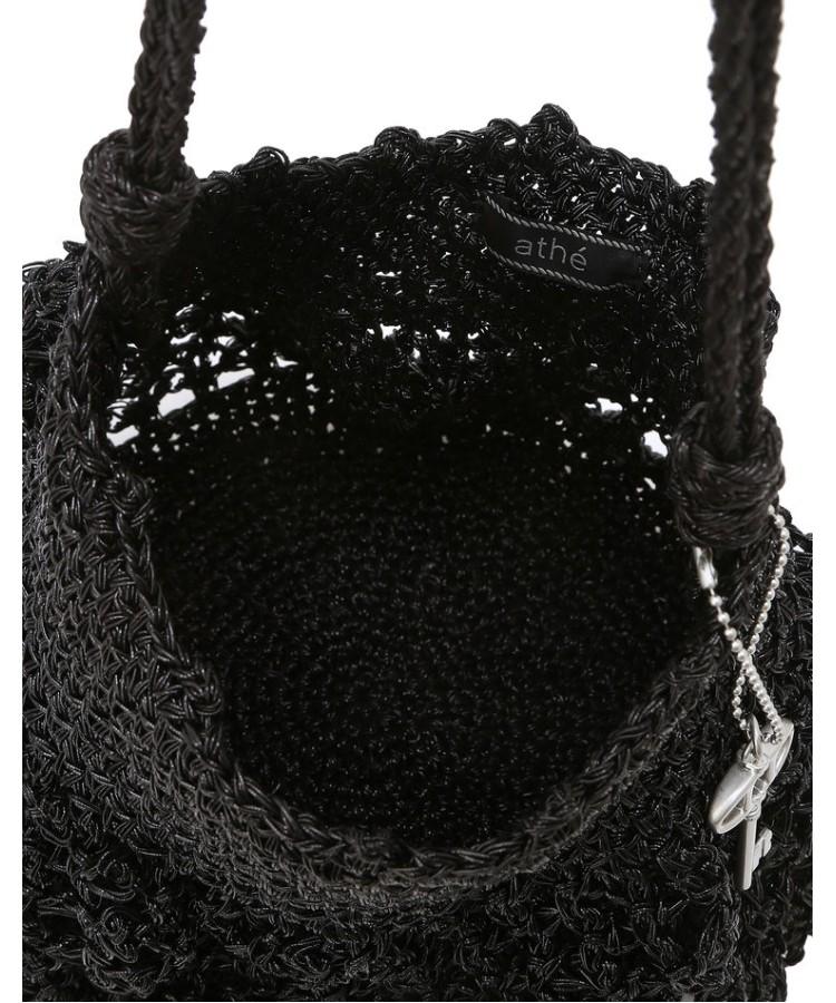 Athe Vanessabruno Black Metal Knitting Shoulder Bag M Aaba6E811Bk