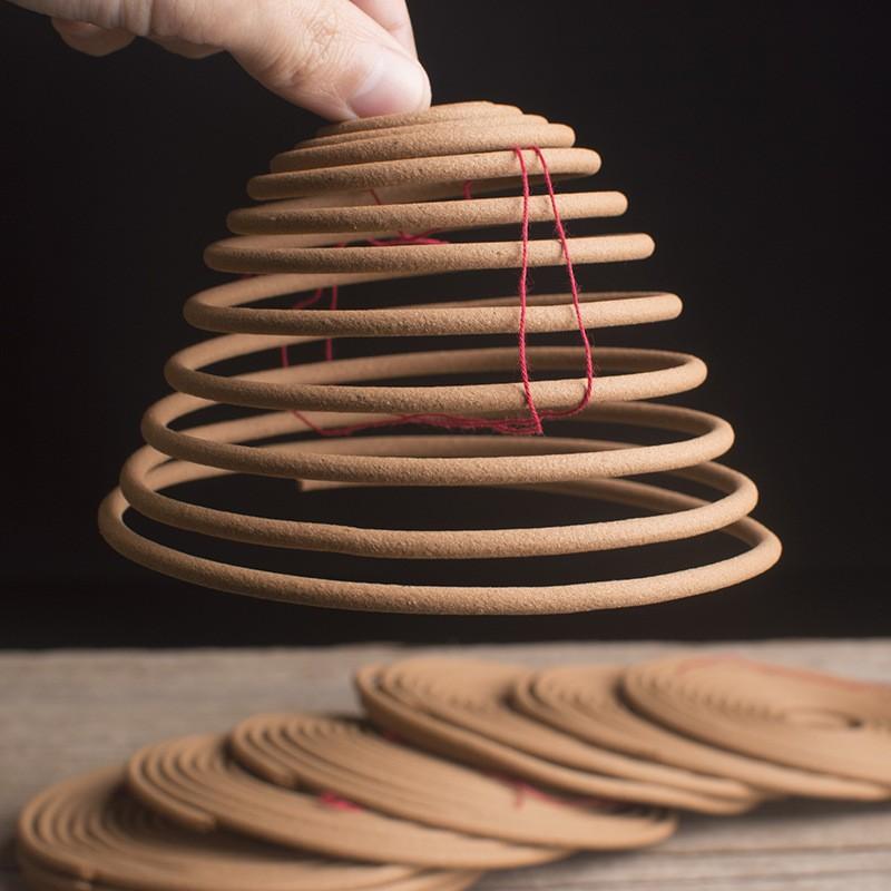 

12/24 Hours Coil Incense Handmade Sandalwood Incense Coils Buddha Household Temple Home Fragrance Toilet Air Freshing Cleaner Sandalwood 12hours