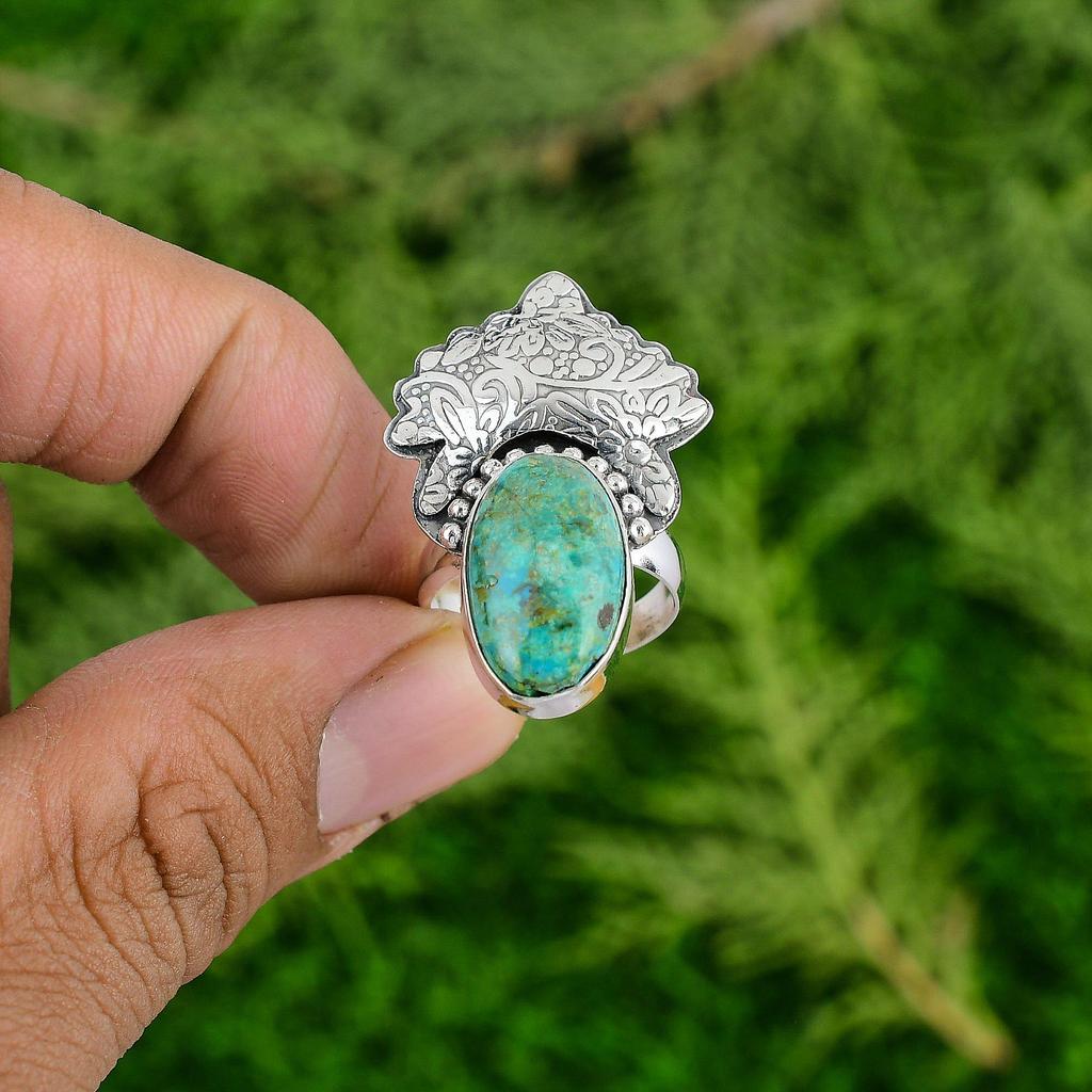 Mothers Day Deal Sterling Silver Shattuckite Stone Promise Daughter Ring Jewelry