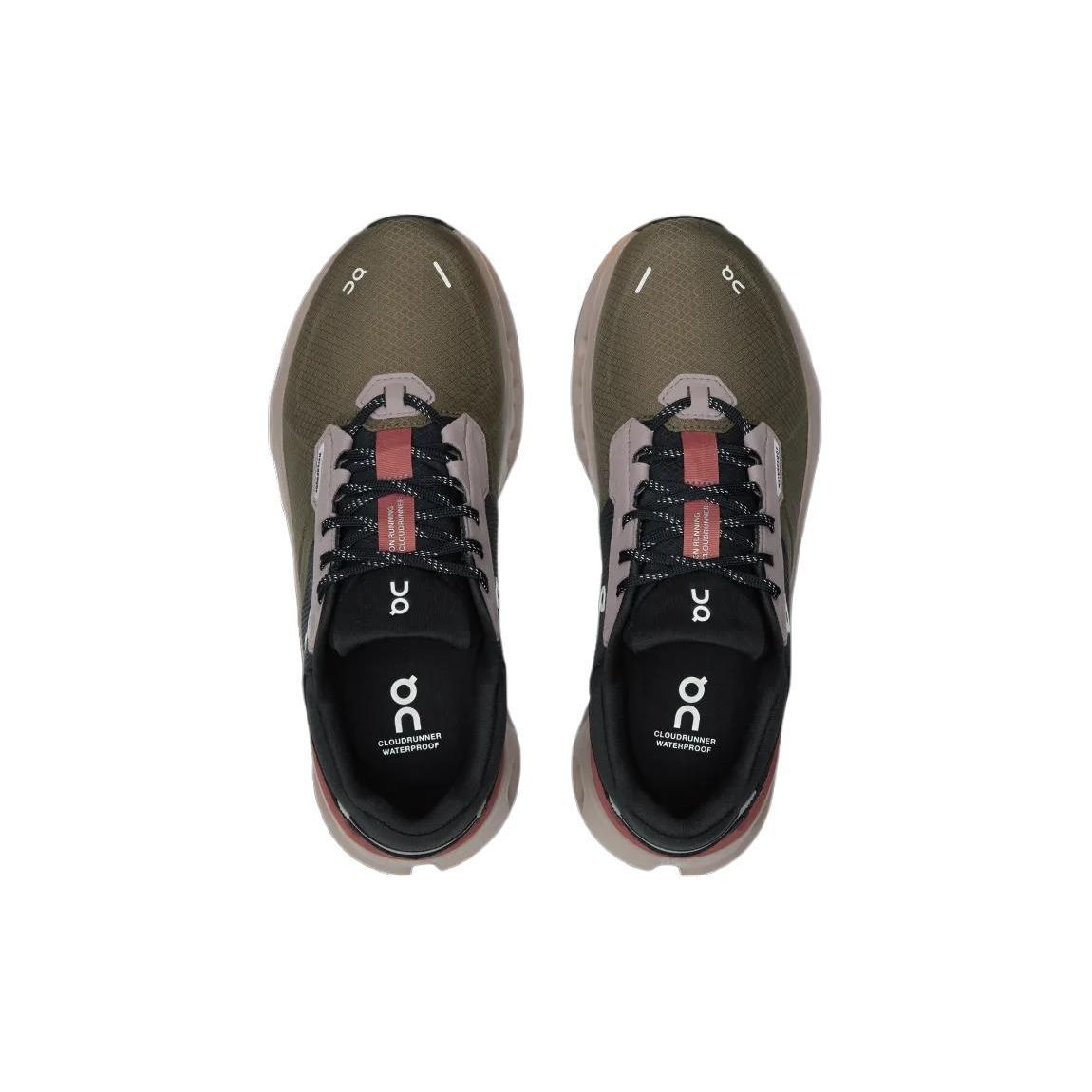ON Cloudrunner 2 Водонепроницаемые Оливковые Махагоновые Женские Кроссовки Зеленые — фото 4