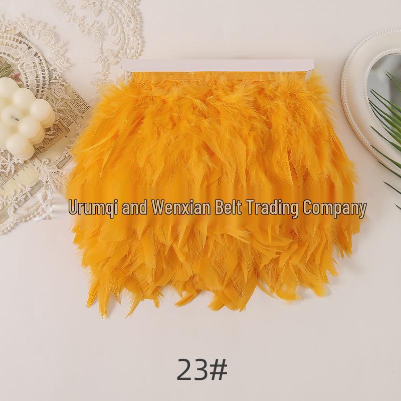 10-15CM Turkey Feather Trim for Clothing, DIY, and Jewelry Decor