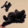 1pc New Cute Cat Hair Claw Autumn and Winter Cartoon Versatile Large Plush Hair Clip Shark Clip for the Back of the Head