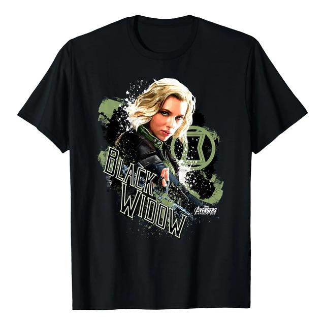 Marvel Black Widow Pain Splat Print T-Shirt S