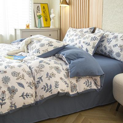 1 szt. Poszwa na kołdrę z nadrukiem kwiatowym, bawełna prana, Housse De Couette, pojedyncza/queen/king, Funda Nordica Cama 90(Bez poszewki na poduszkę)