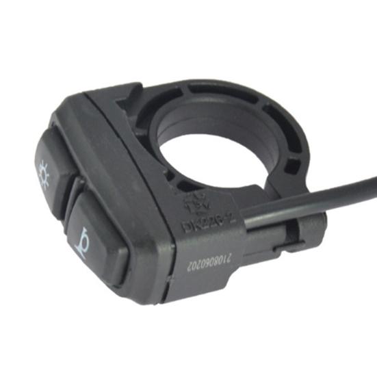 Bicycle Switch Sensitive 2 In 1 Non-slip Black E-bike Horn Headlight Combination Switch Button Bike Accessories for Outdoor