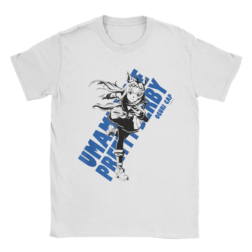 Vintage Umamusume Pretty Derby Oguri Cap T-Shirts Men Crew Neck Cotton T Shirts  Short Sleeve Tee Shirt Printing Clothes