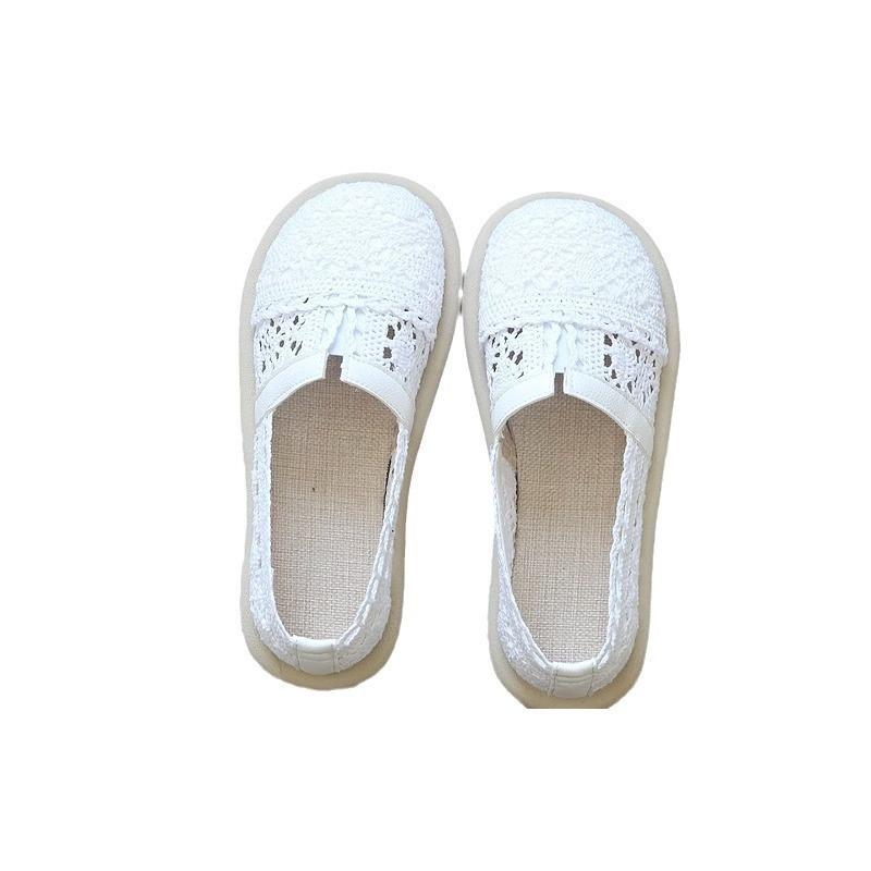 Mode Baotou Damenschuhe Neue Sommer Hohl Atmungsaktives Mesh Damen Schuhe Literarische Retro Flache Schuhe Damen Sandalen Schuhe