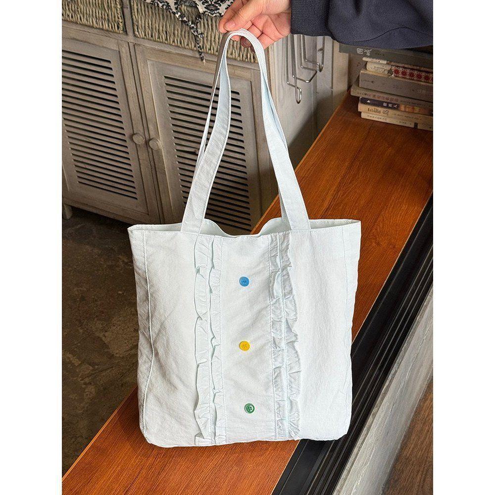 Tote Bag Women s Large Capacity Shoulder Bag for Commuting синий