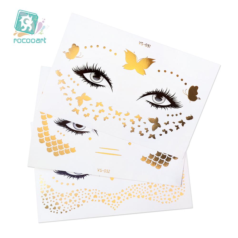 Trendy European Music Festival Waterproof Face Tattoos & Freckle Stickers