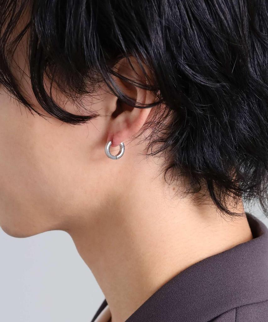 LION HEART Earring (Single Earring) [Limited Edition] “LH-1” Line Hoop Earring / Surgical Stainless Steel (Hypoallergenic) [LION HEART]