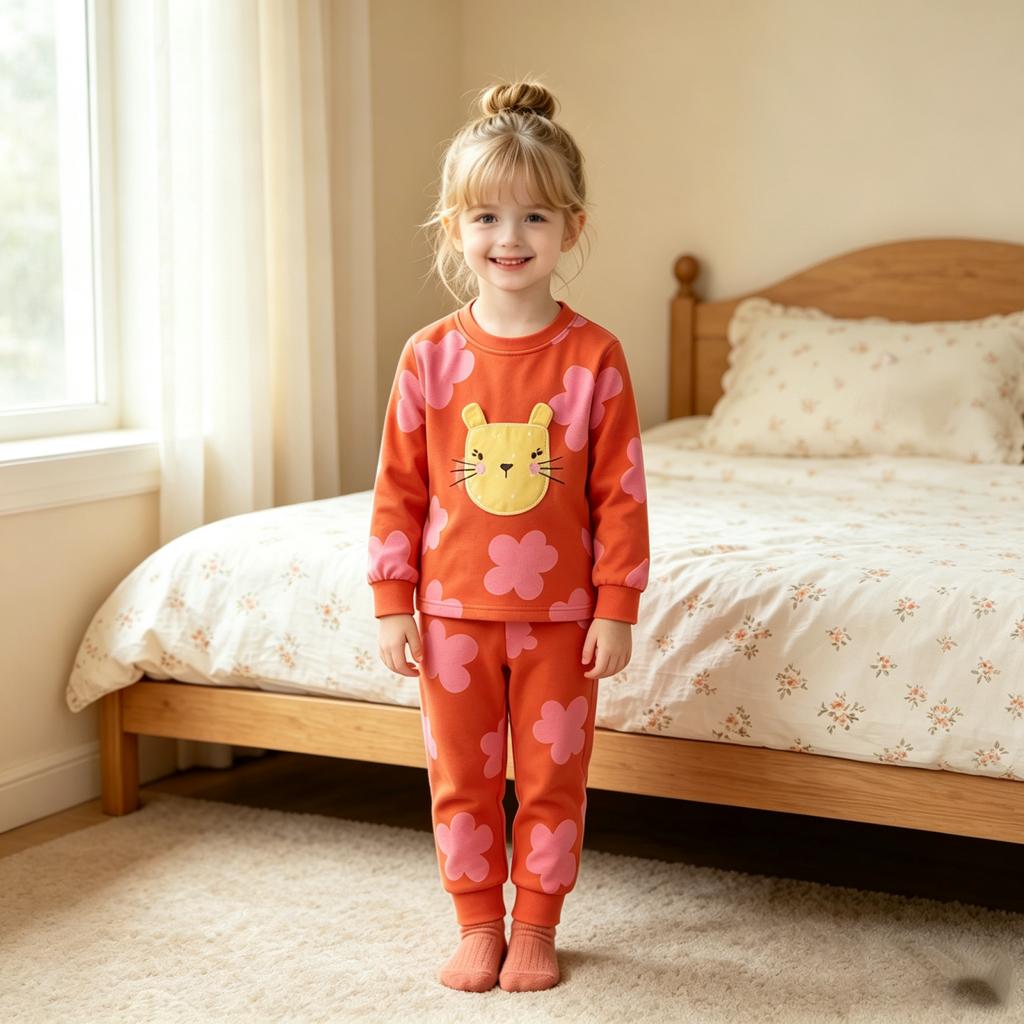 Kids' Cute Print Loose Fit Two-Piece Outfit Set for Boys and Girls Casual Daily Wear