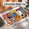 Personalized Crystal Velvet Carpet Custom Name Text,Amazing World of Gumball Anti Slip Area Rug For Home Decoration