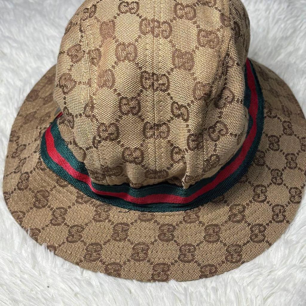 Used Gucci GG pattern bucket hat